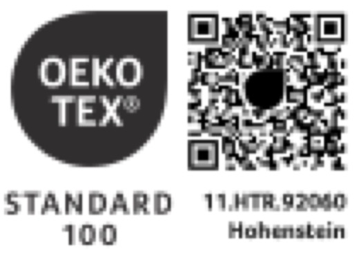 OEKO-TEX® STANDARD 100 label, certificate 11.HTR.92060, Hohenstein