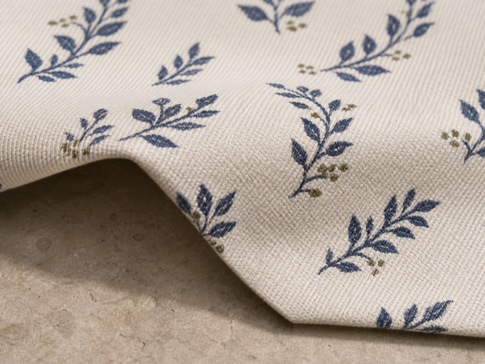 Gabardine: tight diagonal structure holding its form in the fold.